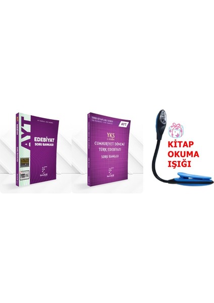 AYT Edebiyat ve Cumhuriyet Dönemi Türk Edebiyat Soru Bankası - Kitap Okuma Işığı