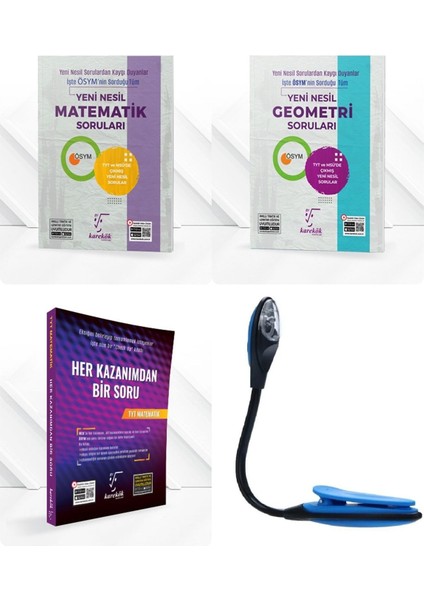 TYT Kazandıran Soru Bankası Yeni Nesil Sorular Muhteşem Set - Kitap Okuma Işığı