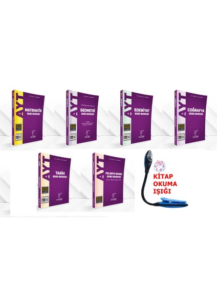 AYT Eşit Ağırlık Tüm Dersler Soru Bankası Kazanım Seti - Kitap Okuma Işığı