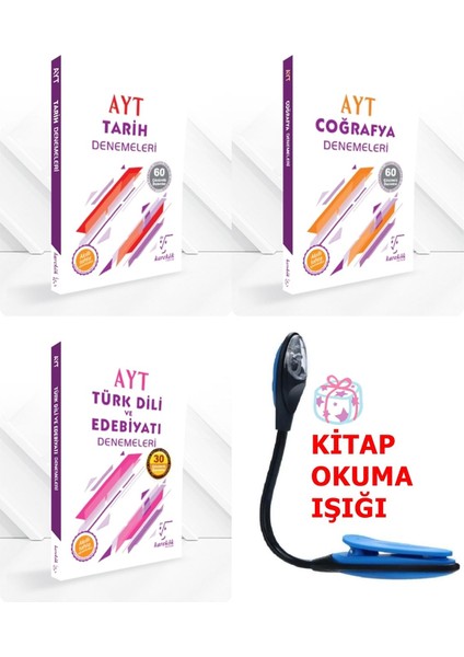 AYT Sözel Dersler Deneme Seti Kazandıran Süper Set - Kitap Okuma Işığı