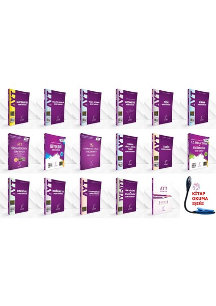 AYT Tüm Dersler Soru Bankası Kazandıran Süper Set - Deneme - Kitap Okuma Işığı