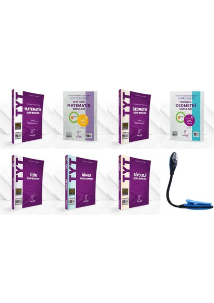 TYT Sayısal Ağırlıklı Tüm Dersler Kazandıran Ful Set Soru Bankası Set - Kitap Okuma Işığı