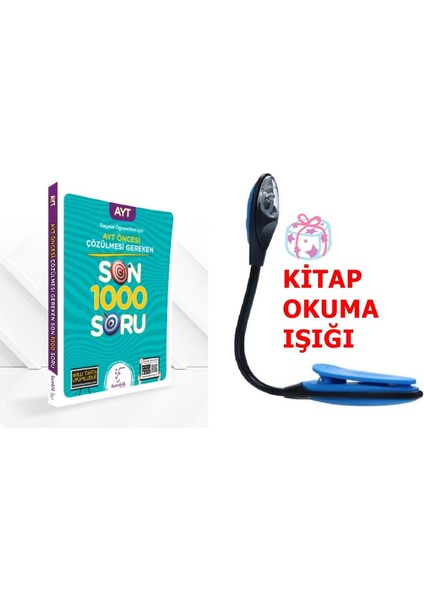 AYT Sayısal Sınav Öncesi Çözülmesi Gereken Son 1000 Soru - Kitap Okuma Işığı
