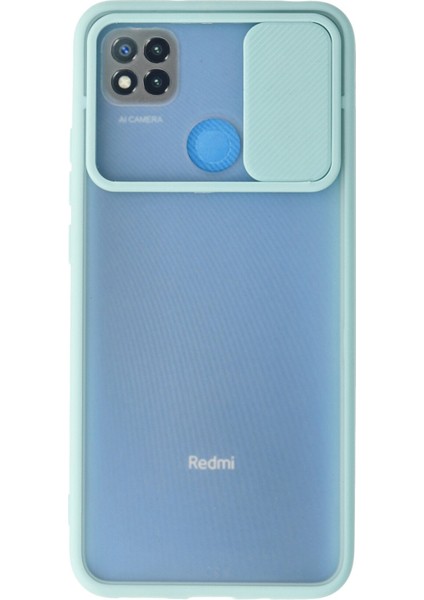 Xiaomi Redmi 9c Kılıf Palm Buzlu Kamera Sürgülü Silikon - Turkuaz 300099
