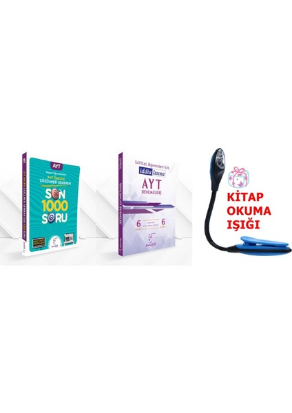 AYT Sayısal Sınav Öncesi Çözülmesi Gereken Son 1000 Soru - 6'lı Deneme - Kitap Okuma Işığı