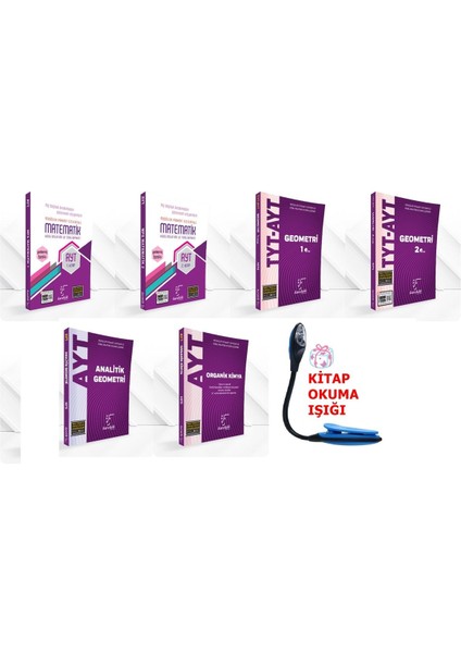 AYT Sayısal Set Modüler Piramit Sistemiyle Konu Anlatımlı Soru Bankası - Kitap Okuma Işığı