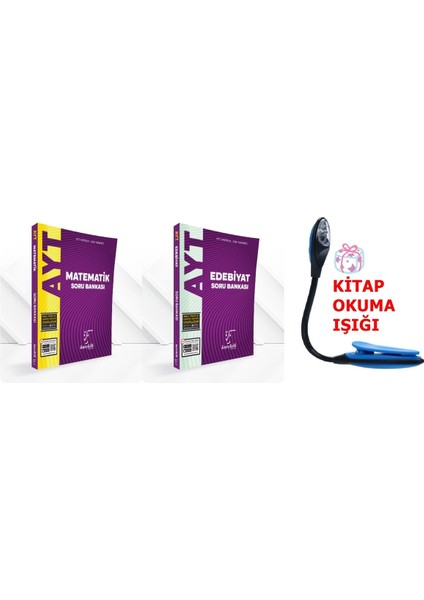 AYT Eşit Ağırlık Matematik ve Edebiyat Soru Bankası Kazanım Seti - Kitap Okuma Işığı