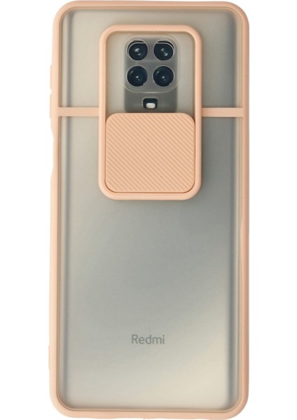 Xiaomi Redmi Note 9s Kılıf Palm Buzlu Kamera Sürgülü Silikon - Pembe 300099