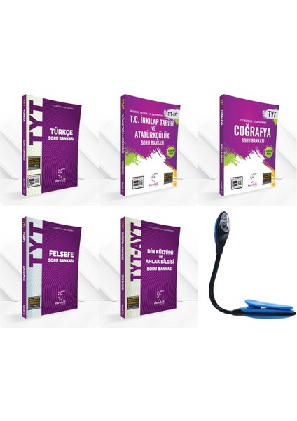 TYT Sözel Ağırlıklı Soru Bankaları Yeni Nesil Güncel Sorular Süper Set - Kitap Okuma Işığı