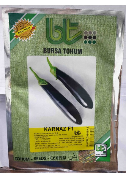 Karnaz F1 Hibrit Patlıcan Tohumu 1.000 Adet