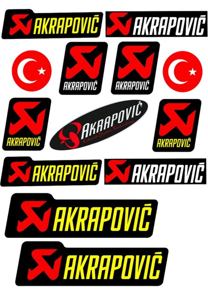 Akrapoviç A4 Sticker - Etiket