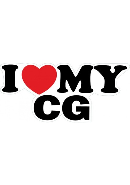 I Love My Cg 15X7CM Etiket - Sticker