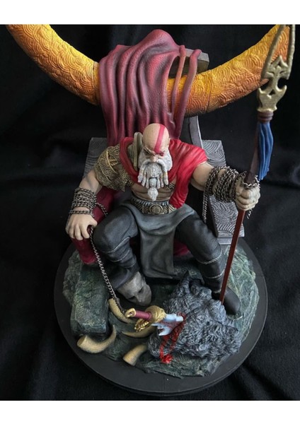 God Of War Kratos Figür God Of War Yaşlı Kratos Obje 25CM Büyük Boy fırsatları