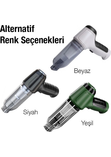 Ally 9000PA Güçlü Emiş Üfleme Özellikli Ev ve Araç Kablosuz Şarjlı El Süpürgesi 5000MAH fiyatları