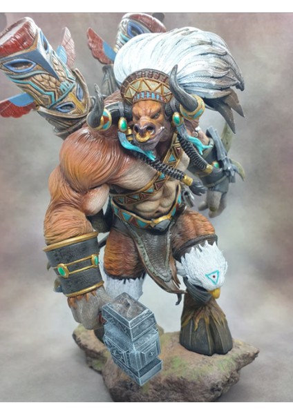 World Of Warcraft Baine Bloodhoof Figür Wow Baine Kanlı Toynak Obje Baine Warcraft 25CM Büyük Boy