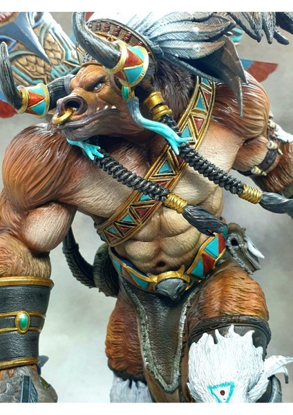 World Of Warcraft Baine Bloodhoof Figür Wow Baine Kanlı Toynak Obje Baine Warcraft 25CM Büyük Boy modelleri