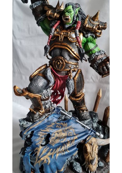 World Of Warcraft Thrall Figür Wow Thrall Warchief Obje 25CM Büyük Boy