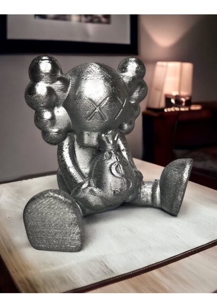 Kaws Para Kesesi Boyalı Figür Zengin Kaws Figür Büyük Boy 20CM