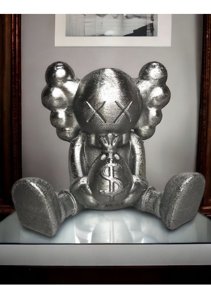 Kaws Para Kesesi Boyalı Figür Zengin Kaws Figür Büyük Boy 20CM modelleri