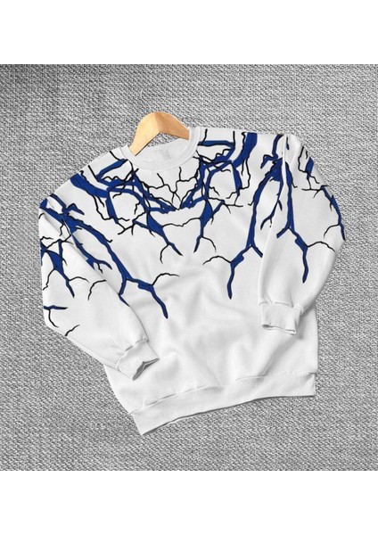 Bisiklet Yaka Dijital Baskılı Üç Iplik Sweatshirt fiyatları