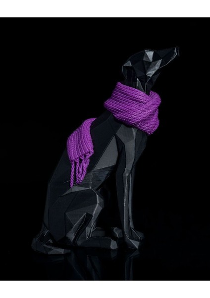 Whippet Asil Köpek Boyalı Figür 12 cm