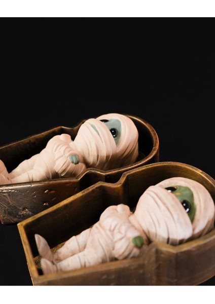 Halloween Tabutlu Mumya Figürü 15 cm (1 Adet)