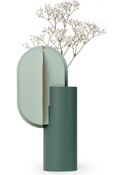 Verde Soyut Vazo Büyük Boy 25 cm Dekoratif Sert Plastik Soyut Vazo
