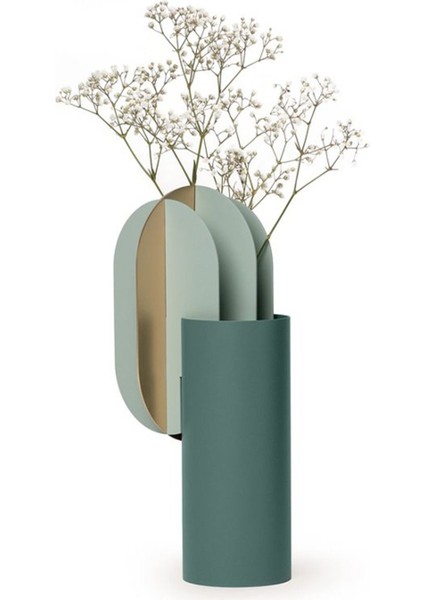 Verde Soyut Vazo Büyük Boy 25 cm Dekoratif Sert Plastik Soyut Vazo