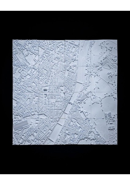 Florence Üç Boyutlu Şehir Silüeti Dekoratif Minimalist Duvar Tablosu Floransa Tablo 15CM