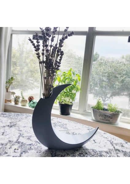 Minimalist Vazo Minimalist Moon Vazo Dekoratif Ay Vazo Moon Vase Modern Ay Vazo 13CM