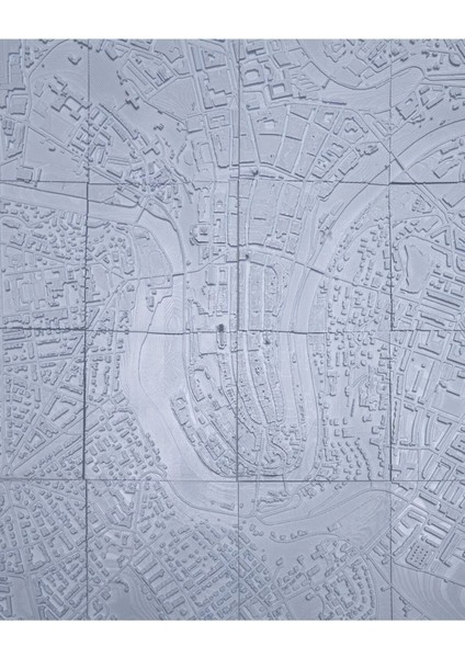 Bern Üç Boyutlu Şehir Silüeti Dekoratif Minimalist Duvar Tablosu Isviçre Bern Tablo 15CM