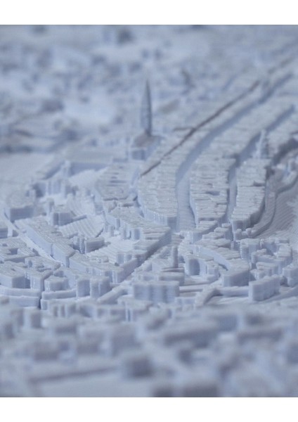 Bern Üç Boyutlu Şehir Silüeti Dekoratif Minimalist Duvar Tablosu Isviçre Bern Tablo 15CM