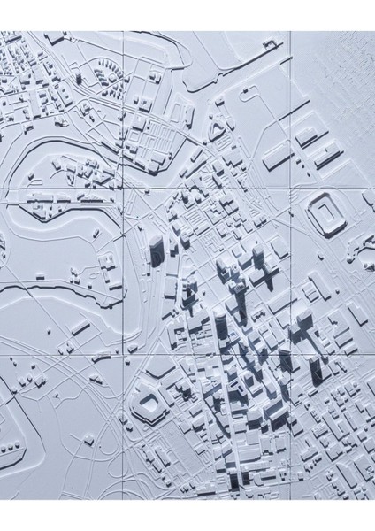 Cleveland Üç Boyutlu Şehir Silüeti Dekoratif Minimalist Duvar Tablosu Cleveland Tablo 15CM fırsatları