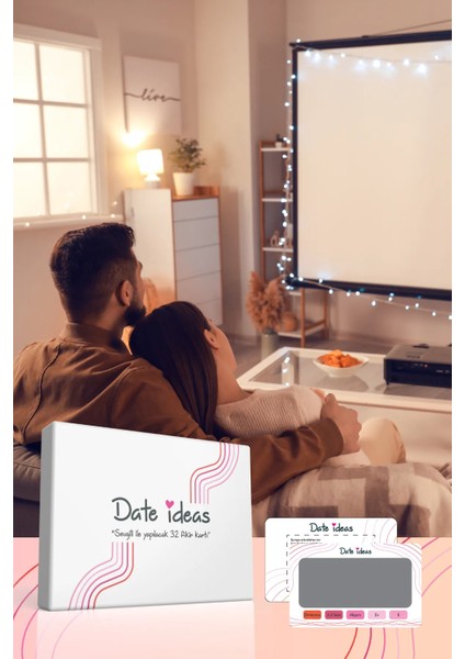 Date Ideas, Sevgili ile Yapılacak 32 Fikir Kartı, Sevgiliye Hediye,kazı Kazan,randevu Kartları Oyunu