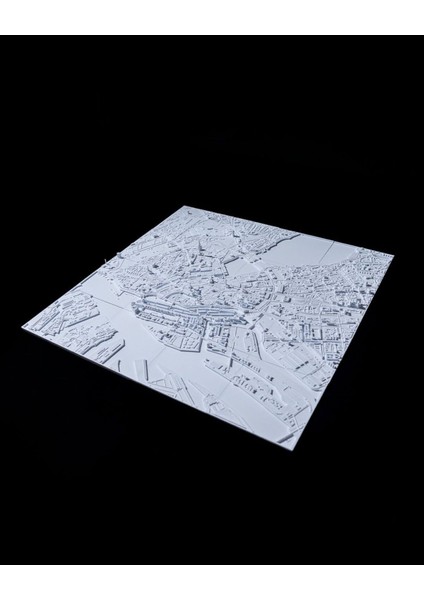 Hamburg Üç Boyutlu Şehir Silüeti Dekoratif Minimalist Duvar Tablosu Hamburg Tablo 15CM modelleri