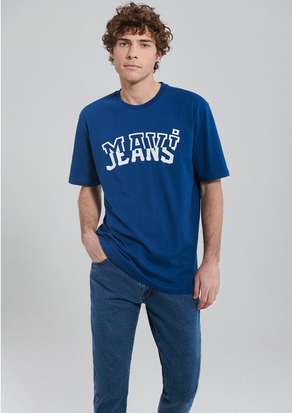 Jeans Baskılı Lacivert Tişört 0612008-70721