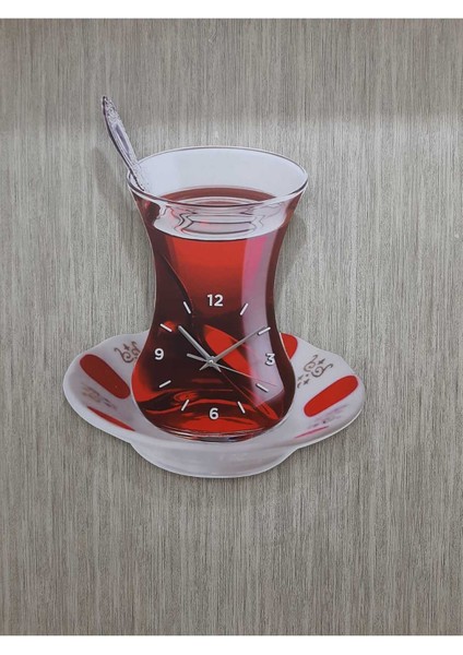 Tekno Trust Çay Model Mutfak Duvar Saati 45X30 cm Uv Baskılı