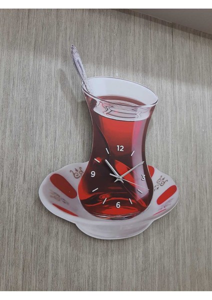 Tekno Trust Çay Model Mutfak Duvar Saati 45X30 cm Uv Baskılı