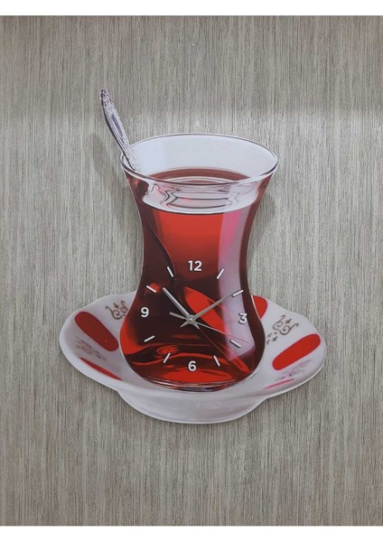 Tekno Trust Çay Model Mutfak Duvar Saati 45X30 cm Uv Baskılı