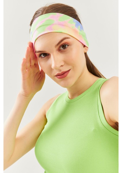 Batik Gökkuşağı Kadın Pamuklu Penye, Kaymaz, Terletmez, Ultra Hafif, Spor Saç Bandı Bandana Trendy Renkler