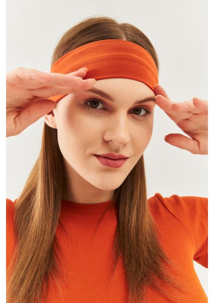 Kiremit Kadın Pamuklu Penye, Kaymaz, Terletmez, Ultra Hafif, Spor Saç Bandı Bandana Trendy Renkler fiyatları