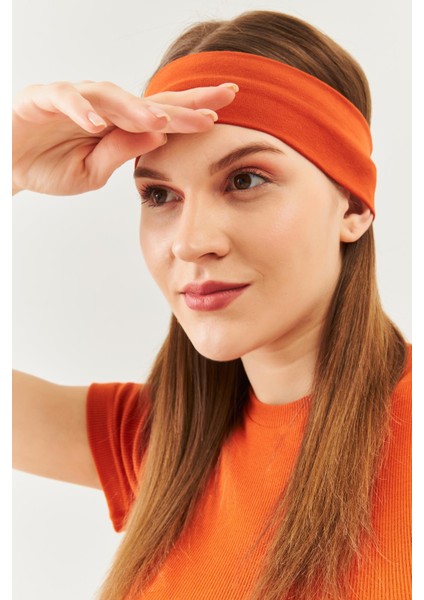 Kiremit Kadın Pamuklu Penye, Kaymaz, Terletmez, Ultra Hafif, Spor Saç Bandı Bandana Trendy Renkler fırsatları