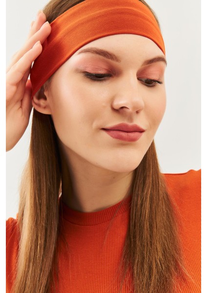 Kiremit Kadın Pamuklu Penye, Kaymaz, Terletmez, Ultra Hafif, Spor Saç Bandı Bandana Trendy Renkler indirimleri