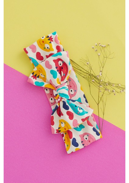 Renkli Kedi Desenli El Yapımı Yumuşak Fiyonk Bağlamalı Doğal Pamuklu Penye Bebek Çocuk Kız Bandana Gökkuşağı Serisi fiyatları