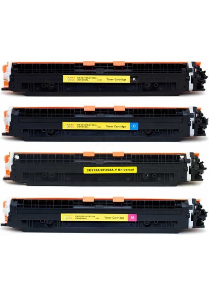 Hp CE310A Set Takım (Sarı-Kırmızı-Mavi-Siyah) Muadil Toner
