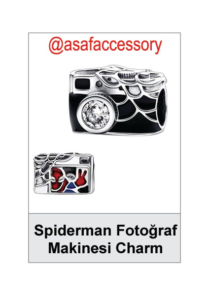 Marvel Spiderman Fotoğraf Makinesi Charm