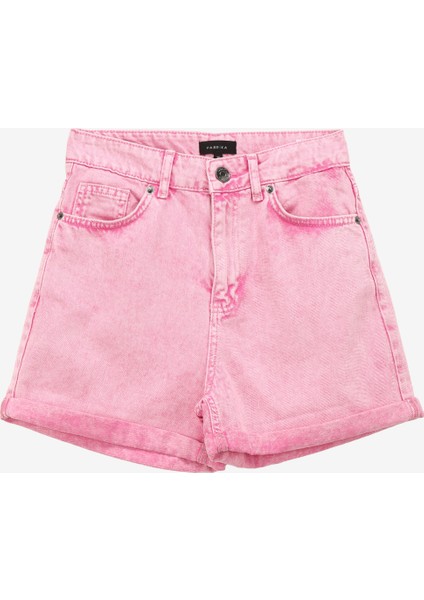 Normal Bel Basic Pembe Kadın Şort F4SL-SHT0481