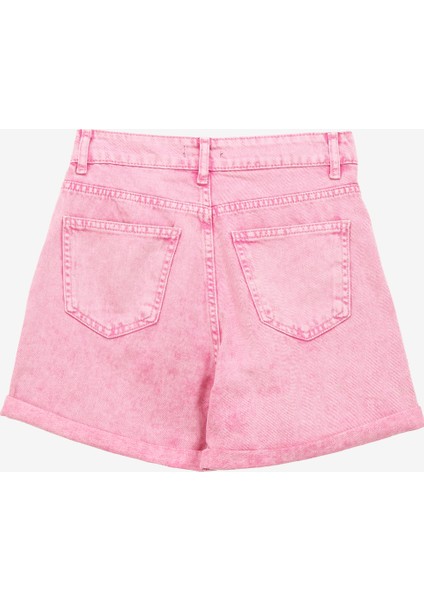 Normal Bel Basic Pembe Kadın Şort F4SL-SHT0481 fiyatları