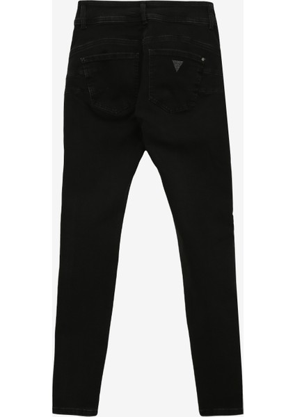 Normal Bel Normal Paça Skinny Fit Siyah Kadın Denim Pantolon W4RA34D59I1-FLRQ fiyatları
