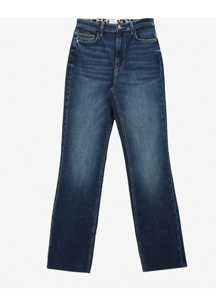 Normal Bel Normal Paça Regular Fit Mavi Kadın Denim Pantolon W4RA33D5921-ETSH